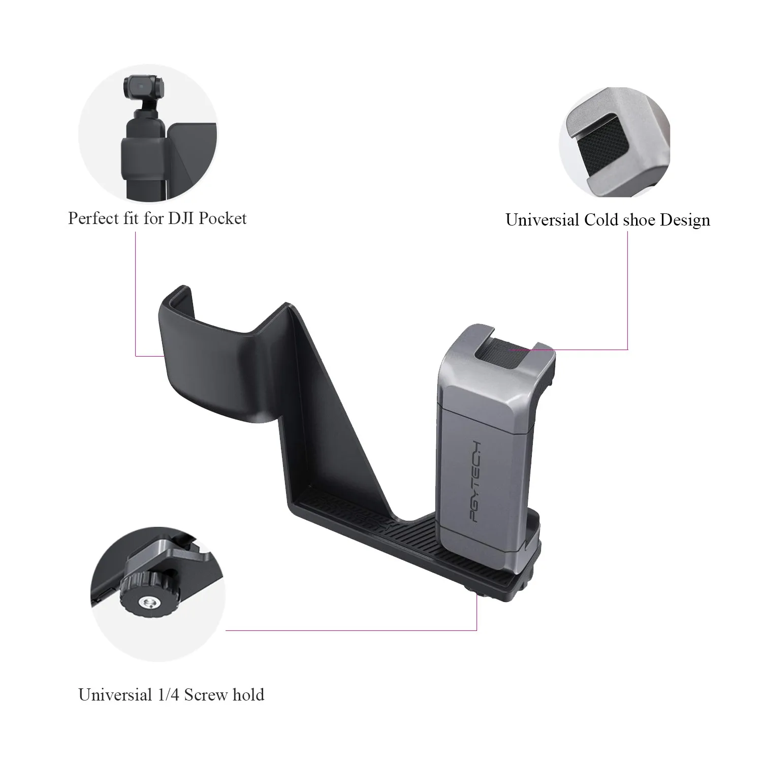 HolaFoto PGYTECH держатель для телефона Комплект DJI OSMO карман с 1/4 винтовым отверстием и
