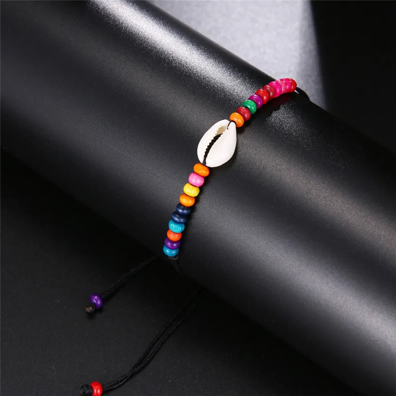 Богемский Браслет на лодыжку с бусинами в виде ракушек цепочка ногу ножные