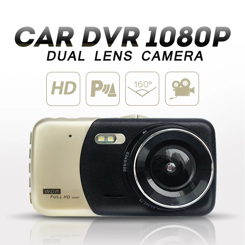 Full HD 1080P угол обзора 160° Регистратор с IPS экраном 4 дюйма лучший недорогой