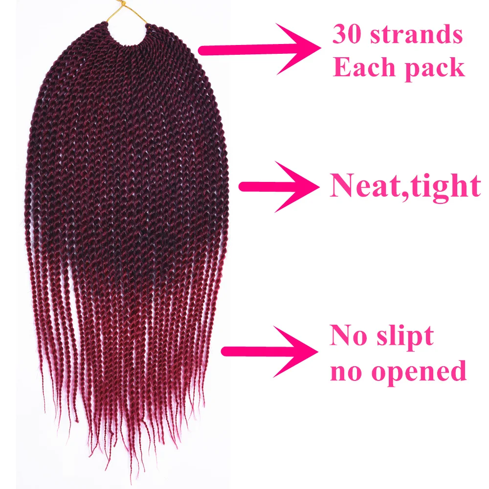 5 упаковок 1" Sallyhair Senegalese синтетические вязанные крючком Твист косы волос 2X крючком косы 30 корней/упаковка 10 цветов Омбре плетение волос
