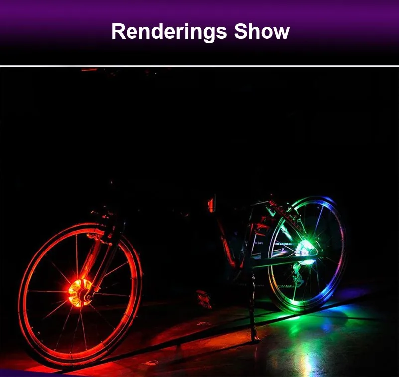 WEST BIKING, 1 пара, велосипедный светильник, велосипедный фонарь для обода колеса, велосипедный передний задний светильник, Предупреждение ющий светодиодный светильник для ступицы колеса велосипеда