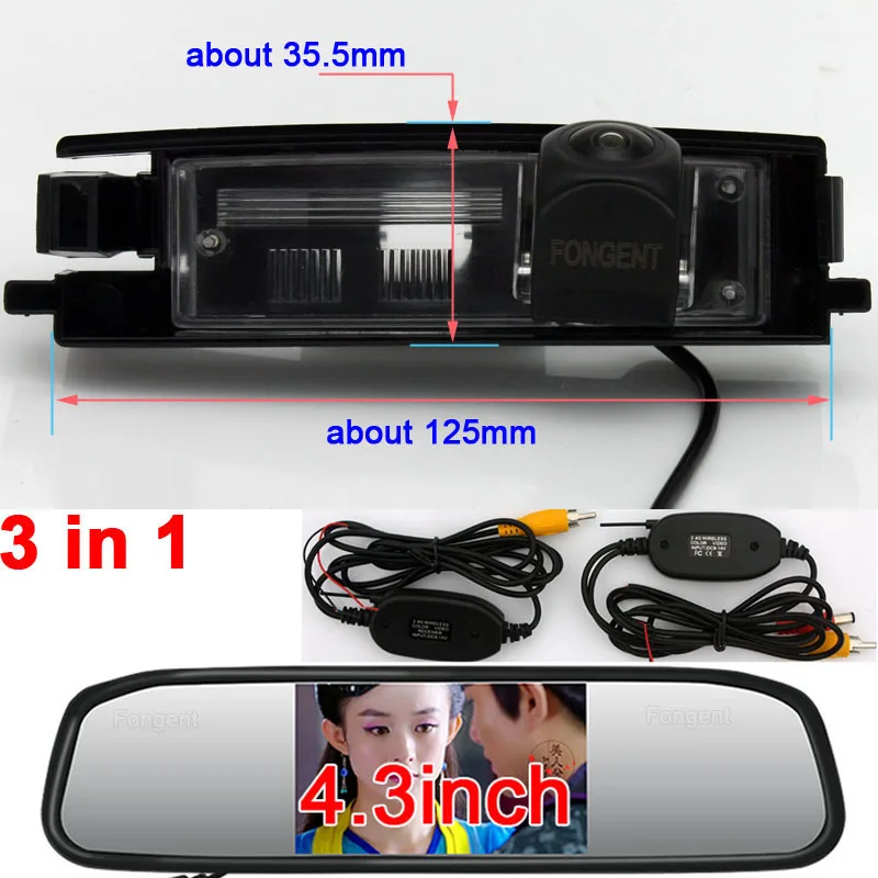 Y8006-AV-H1-43 Для Toyota RAV4 2008 2009 2010 2011 2012 Защитные чехлы для сидений, сшитые специально для Chery Tiggo полагаться X5 A3 автомобиля заднего вида камера заднего вида для парковки беспроводной монитор для камеры - Название цвета: Y8006-AV-H1-43