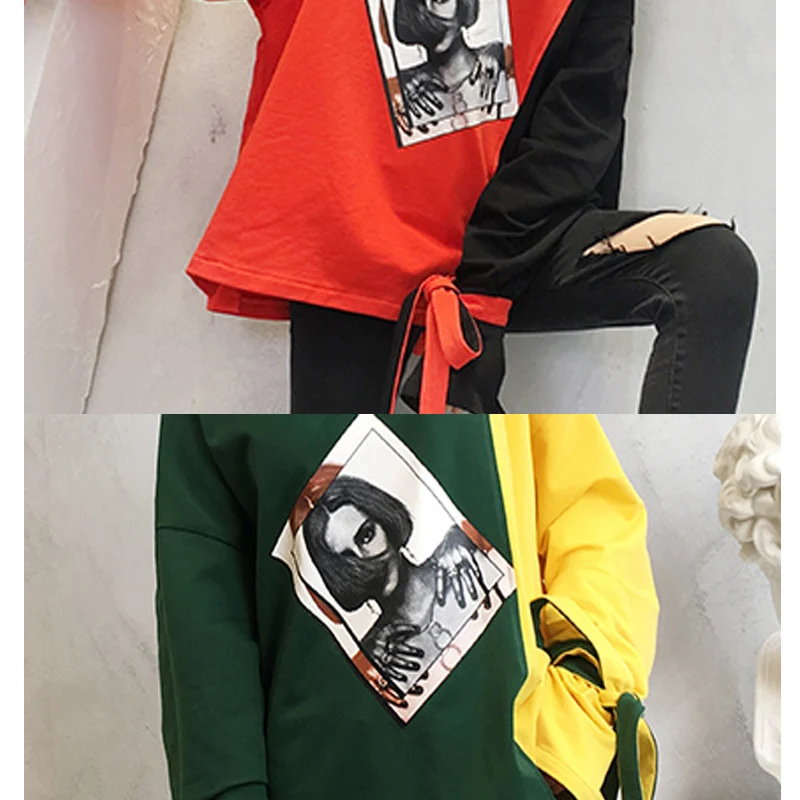 Модный корейский женский свитер большого размера 2018 пуловер на осень и весну в