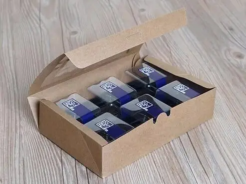 Оригинальная коробка из крафт бумаги с пластиковым окошком ПВХ для конфет