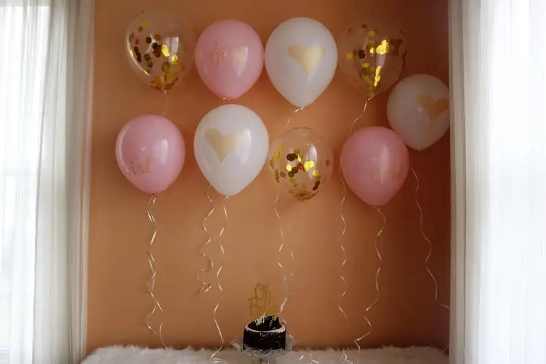 9 шт. Baby Shower Декор Пол раскрыть вечерние Беременность на день рождения золотого