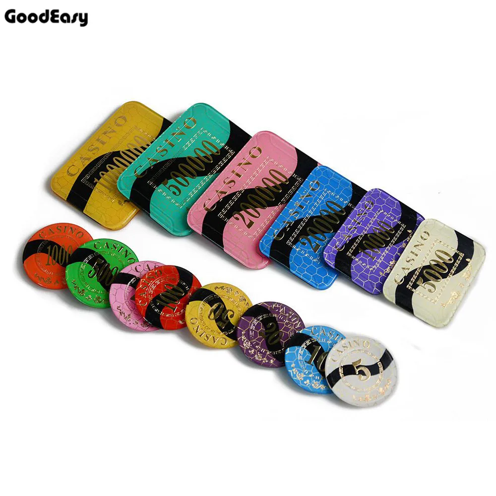 25 шт./компл. хрустальные круглые квадратные акриловые наборы чипов для покера