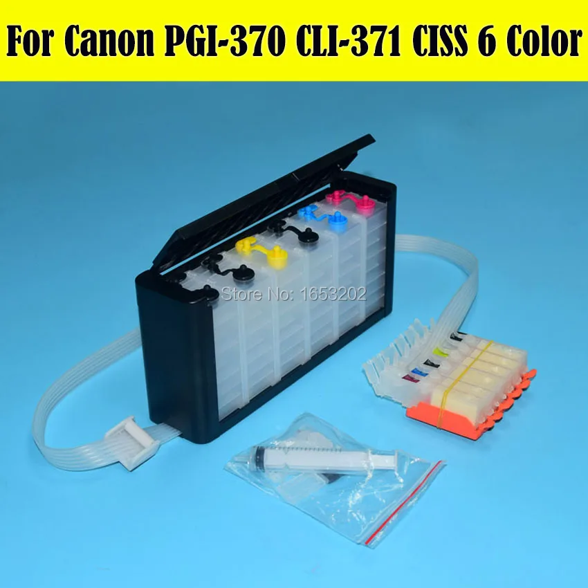 Набор снпч PGI370 CLI371 для принтера Canon MG5730 MG6930 6 цветов/комплект | Компьютеры и офис