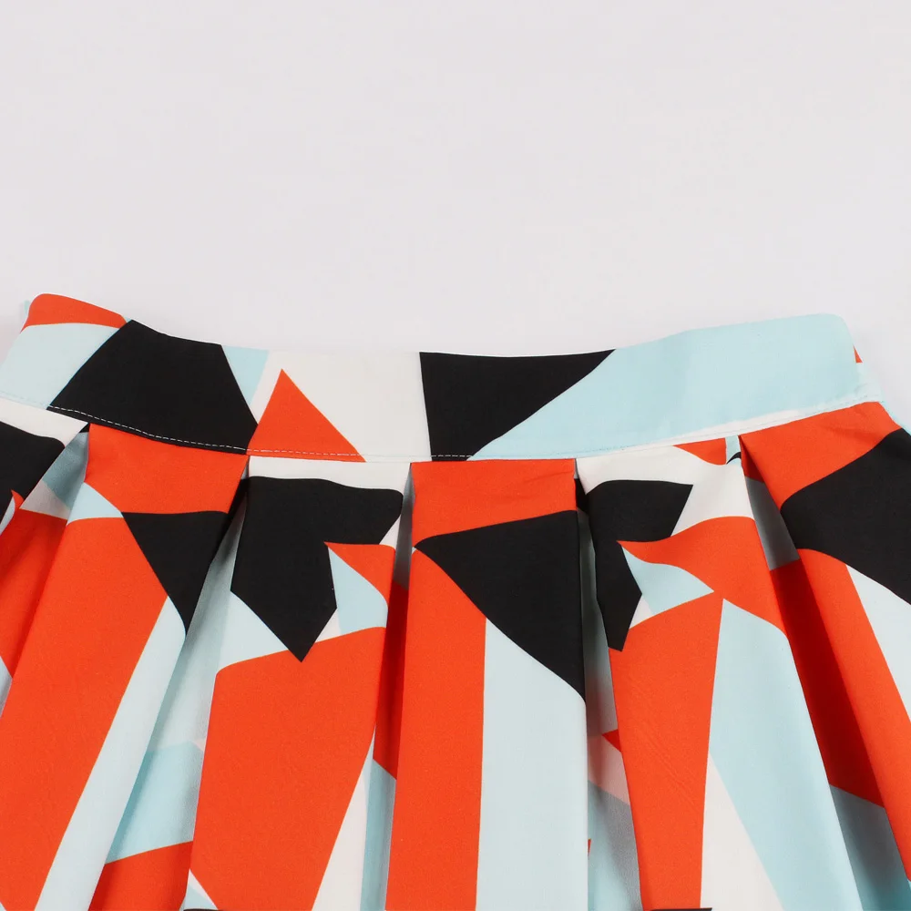 Женские винтажные юбки с геометрическим принтом Joineles элегантные офисные