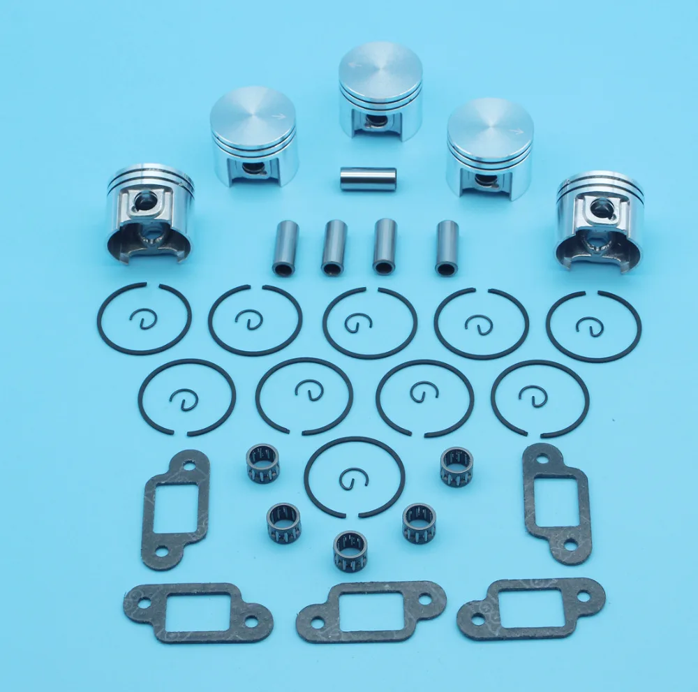 5 x поршневых колец 10 мм Pin Kit w/подшипники и прокладка глушителя подходят Stihl 018 MS180 MS