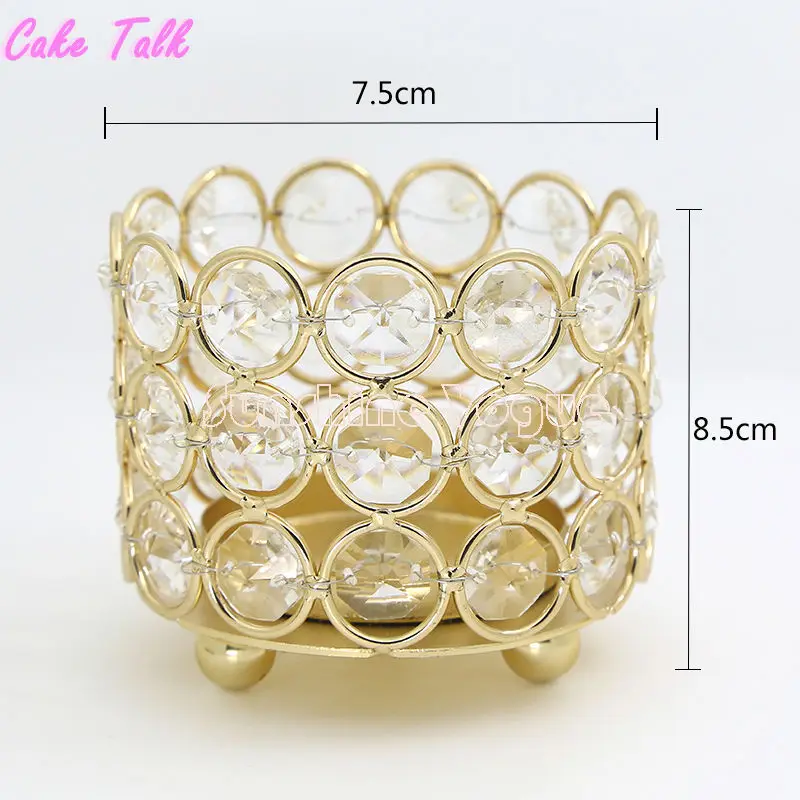 Хрустальные подсвечники диаметром 8 см для украшения свадьбы конфет бара декор