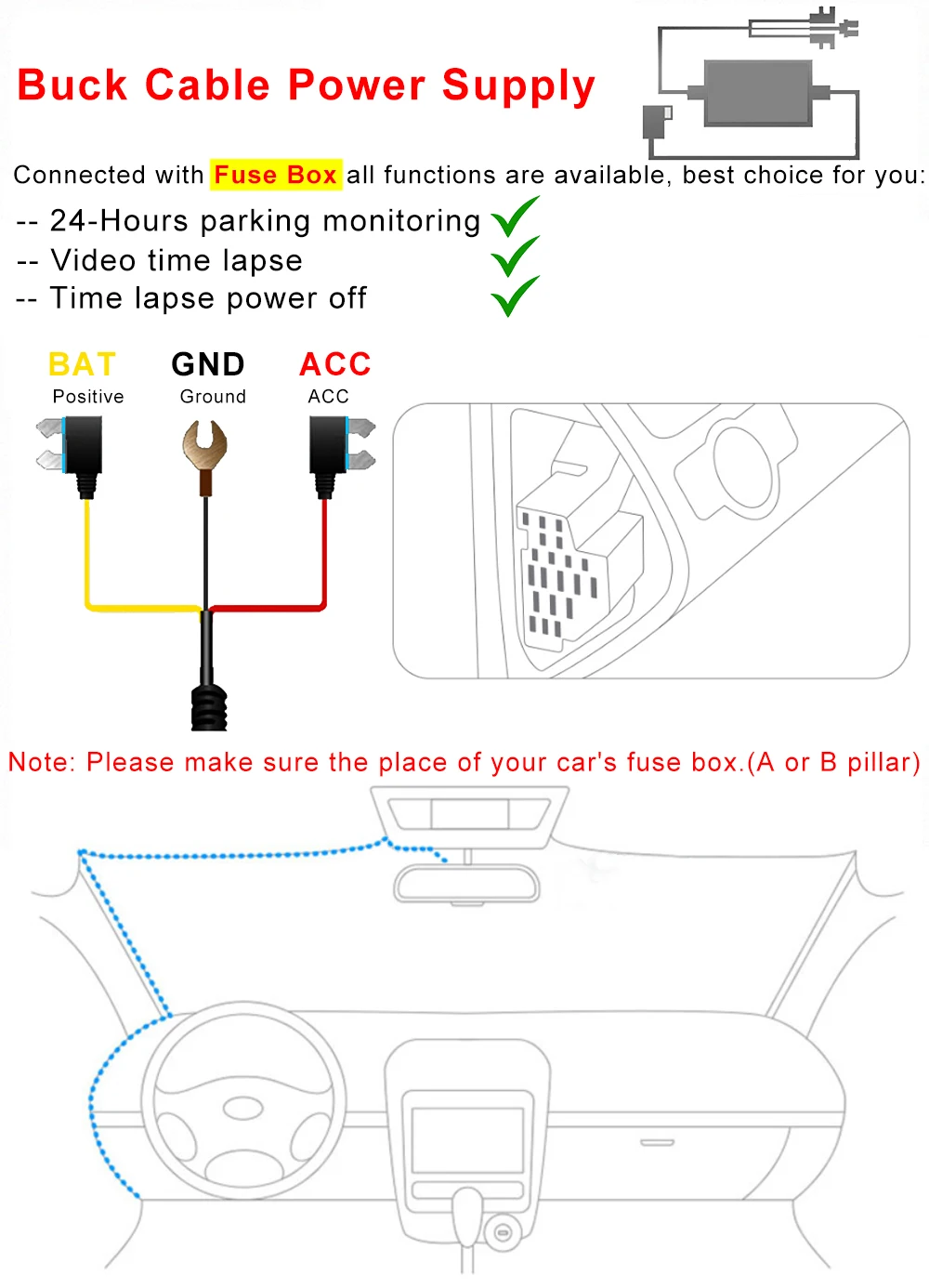 Автомобильный рекордер Buck Line power 12 V 5 V 2.5A Mini USB для dvr-рекордер камеры эксклюзивный блок питания 24 h мониторинг парковки