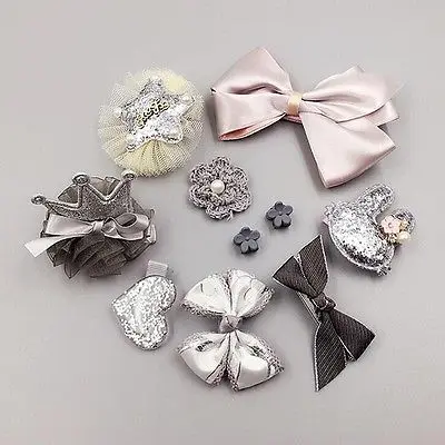 Kid Accessories 10pcs Kids Baby Girls Bowknot Hair Clips Accessory Flower Barrette Pins Gift Set | Детская одежда и обувь