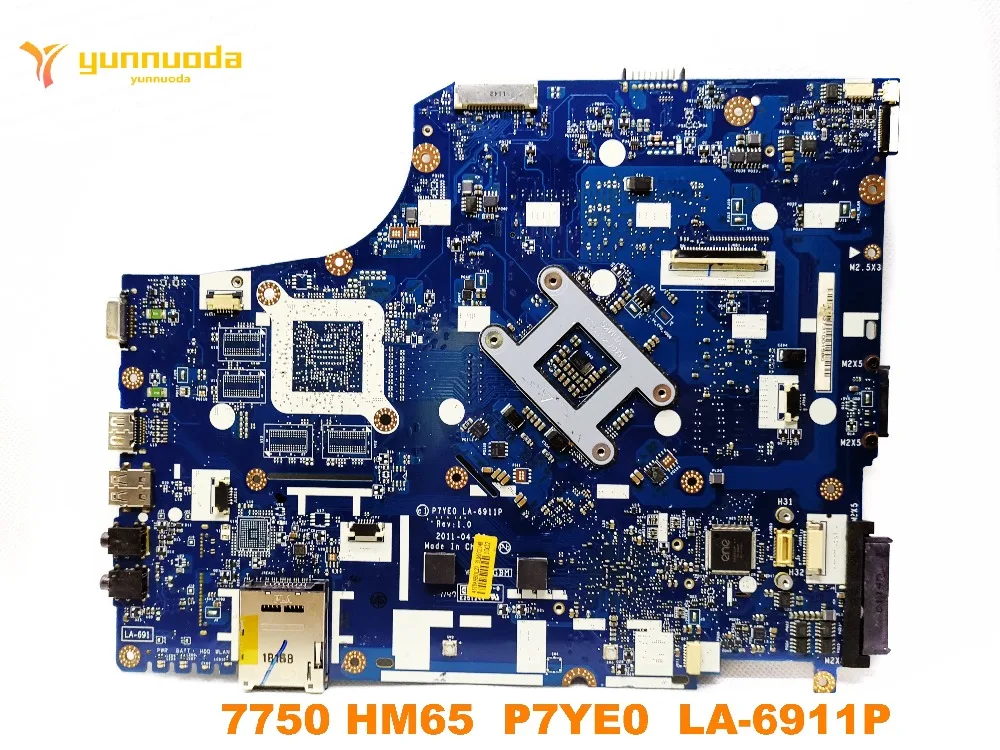 Оригинальный Для acer 7750 Материнская плата ноутбука HM65 P7YE0 LA 6911P испытанное хорошее