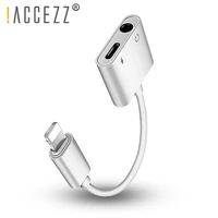 accezz 2 in 1 charging listening adapter for iphone xs max xr 3 5mm jack aux splitter for ios iphone x 8 7 plus charge adapter
