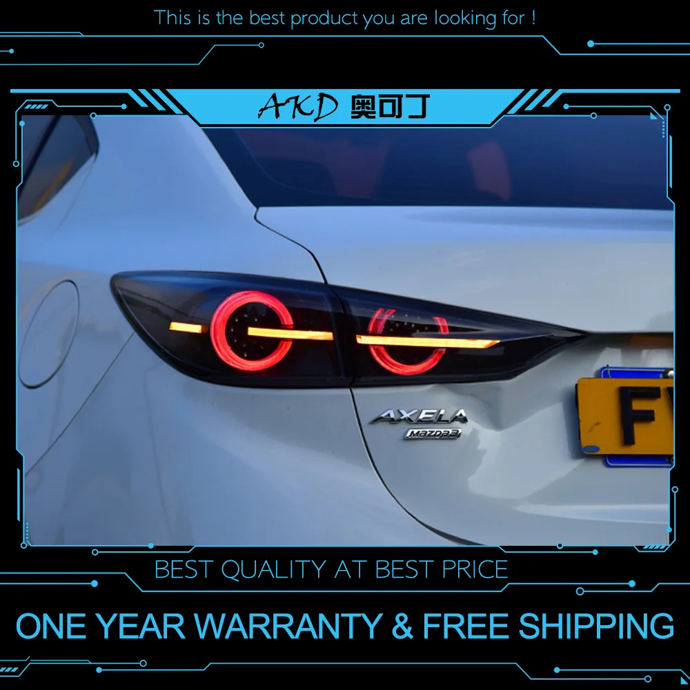 AKD Тюнинг автомобилей задние фонари для Mazda 3 Мазда 3 Axela- задние фонари светодиодный DRL ходовые огни Противотуманные фары с ангельскими глазками задние фонари