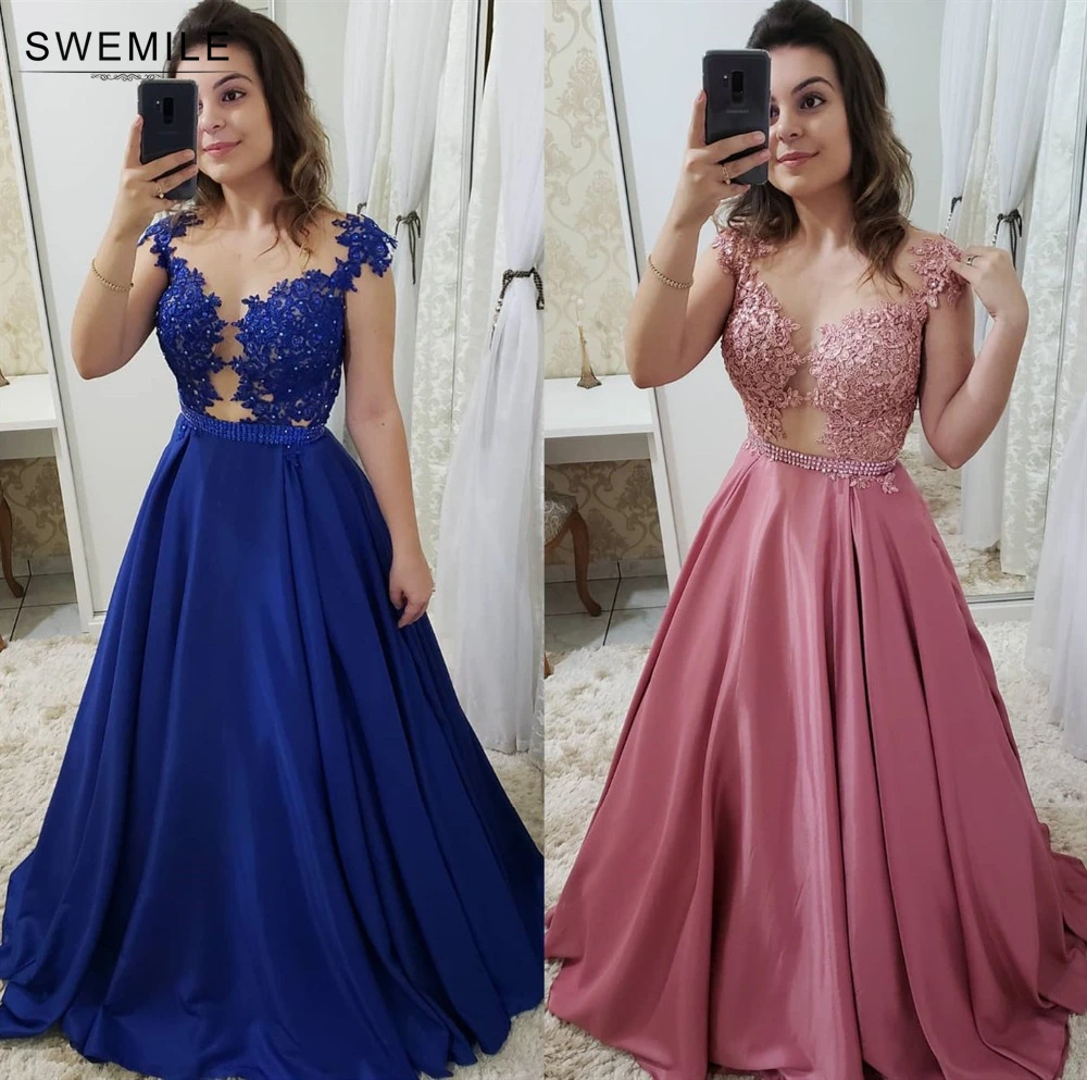 Vestidos De Gala элегантное платье с рукавами крылышками и кружевной аппликацией для