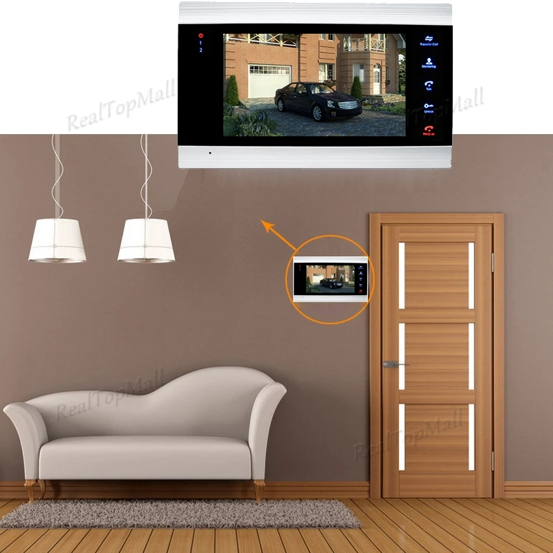 2018 Новый 7 "TFT 1200TVL видео дверь домофон Системы охранных Камера монитор с ip65