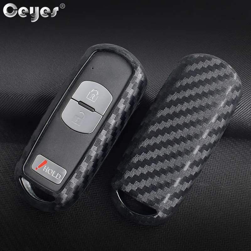 

Ceyes Auto Carbon Fiber Car Styling Smart 2 3 Key Fob Protection Covers Cases For Mazda 6 Axela CX-3 CX-5 CX5 CX-7 CX7 CX-9 RX8