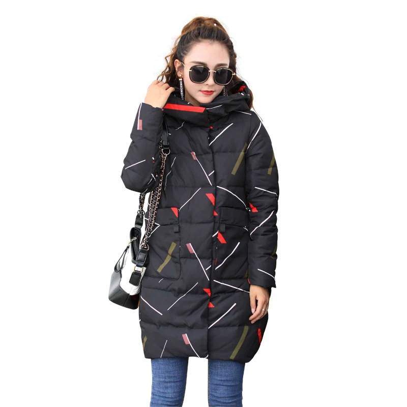 2017 Модное зимнее пальто Для женщин парки с капюшоном зимняя куртка Лидер продаж |