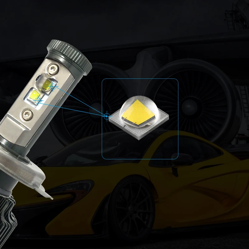 CNSUNNYLIGHT с чипами Cre/e H4 светодиодный Canbus H7 H11 H1 8000лм 80 Вт/комплект 9005 Автомобильная фара 9006 H8 Автомобильная противотуманная фара 12 В