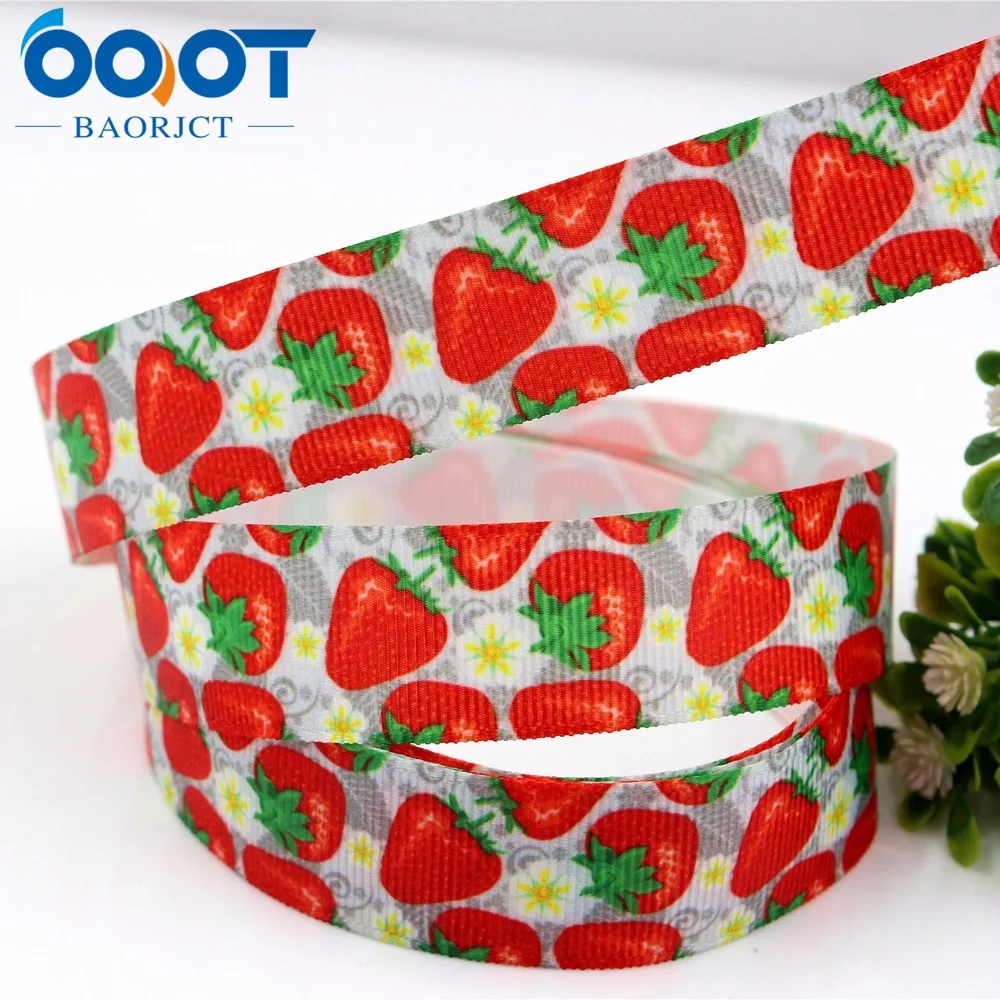 OOOT BAORJCT 175051 22 мм 10 ярдов фрукты ленты Термальность с печатным рисунком grosgrain