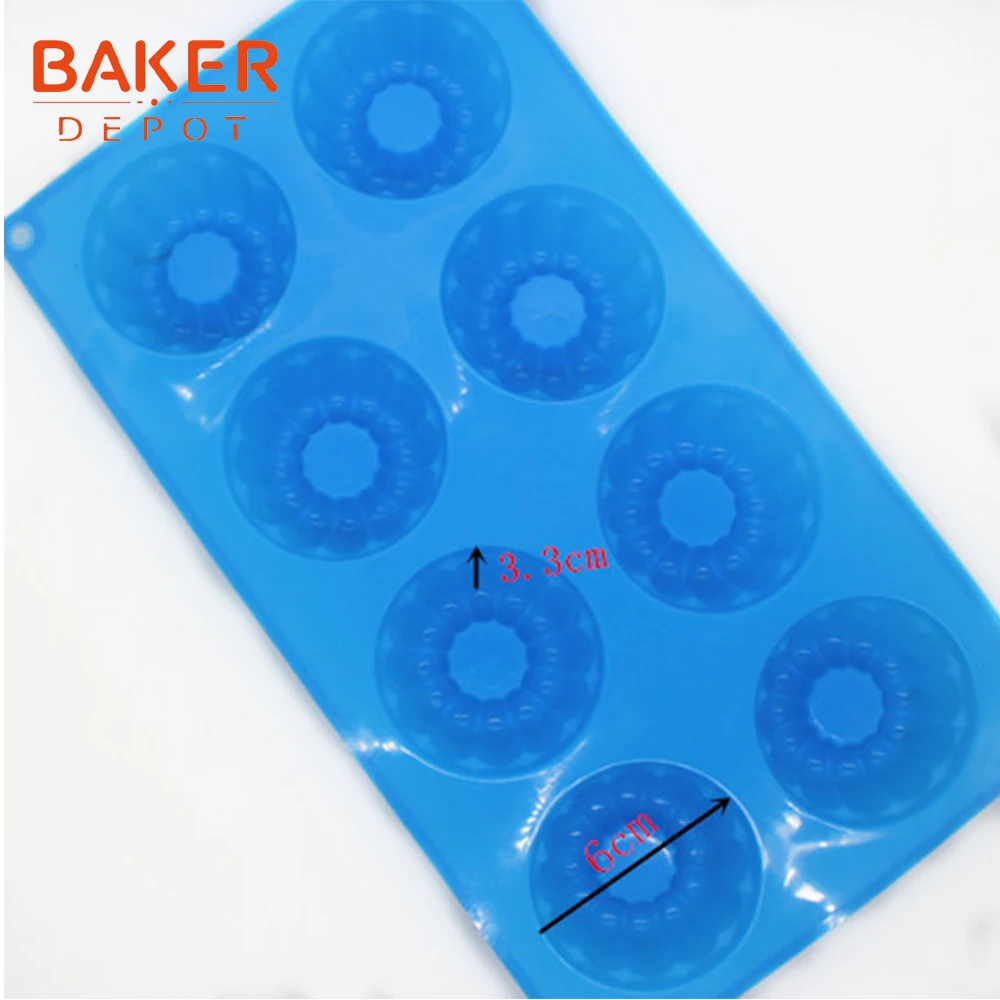 BAKER DEPOT силиконовые формы для пончиков для выпечки тортов пончики для пудинга и желе psatry форма кубик льда мыло шоколадный торт формы для выпечки