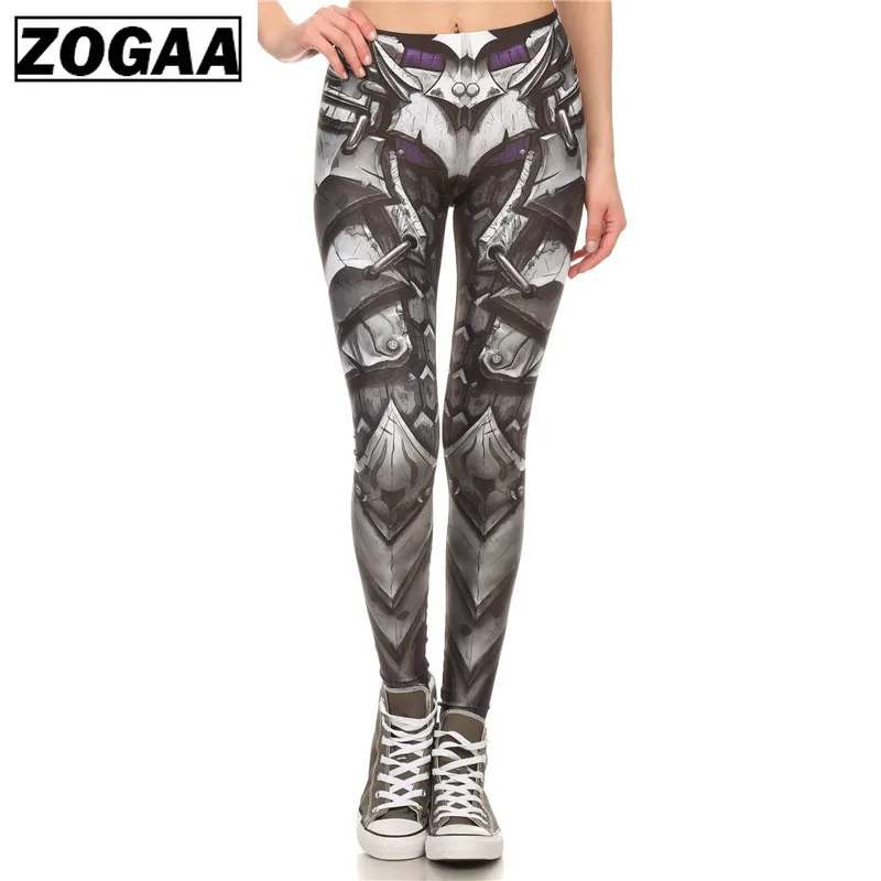 Женские леггинсы с принтом варварский череп ZOGAA черные лето 2019 | Женская одежда