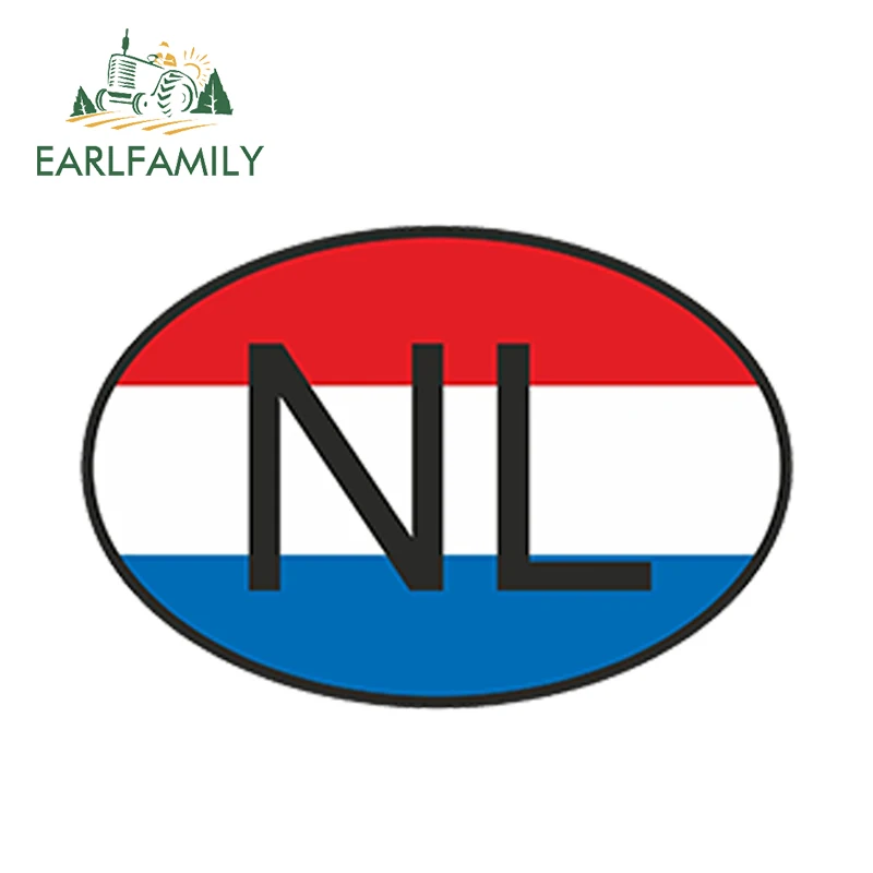 EARLFAMILY 13 см x 9 1 автостайлинг Nl страна-Голландия код Овальный с флагом