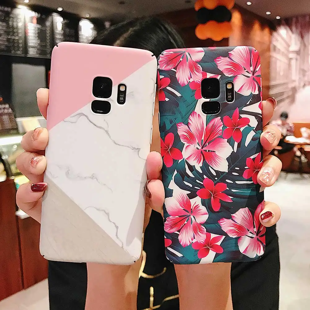 Чехол для телефона Samsung Galaxy S8 S9 Plus note 8 9 note9 note8 S7 edge жесткий матовый чехол модные