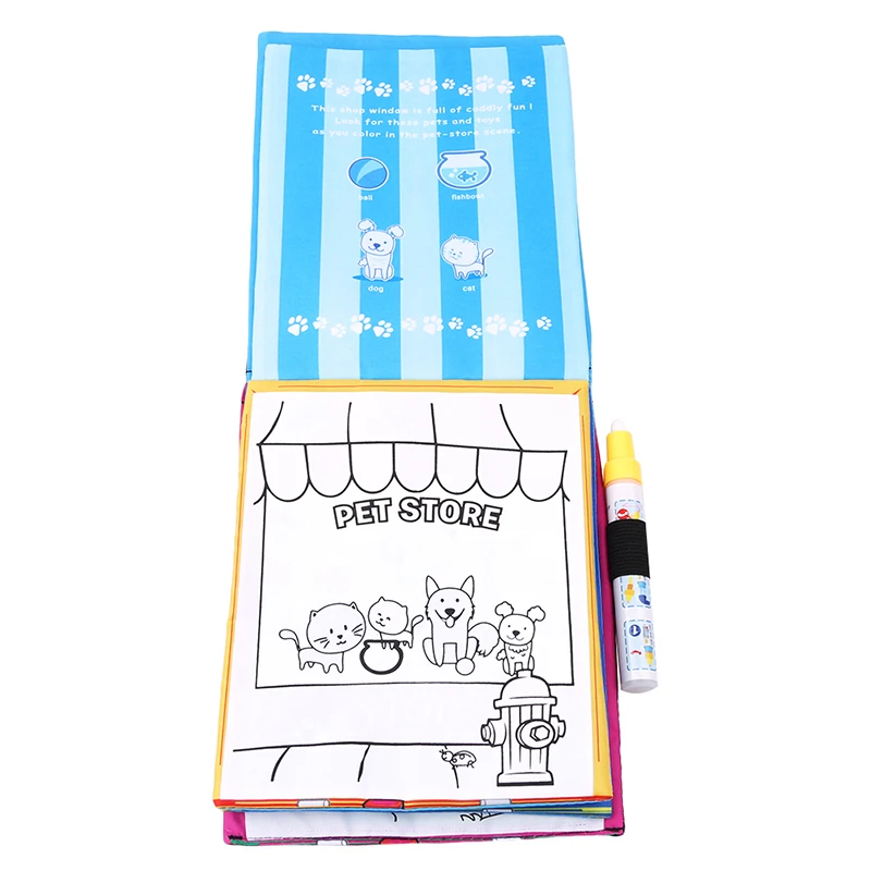  Раскраска Волшебная книга воды рисования Doodle Magic Pen Картина доска Juguetes для детей
