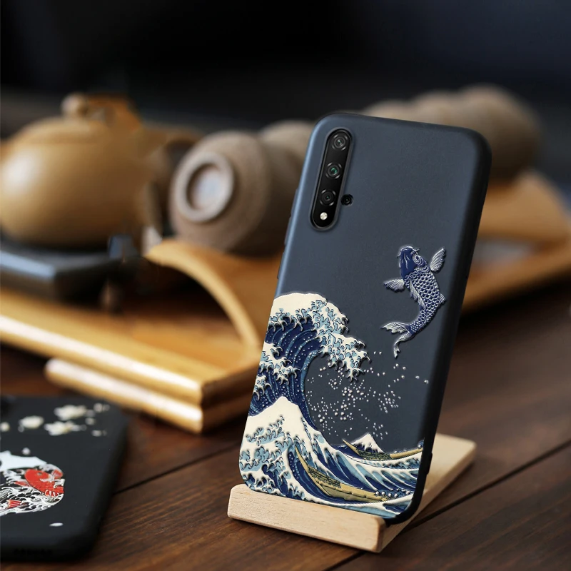 Рельефный чехол для huawei Honor V30 20 Pro 20S Lite 20i V20 3D рельефный мягкий силиконовый матовый противоударный чехол Licoers Официальный чехол
