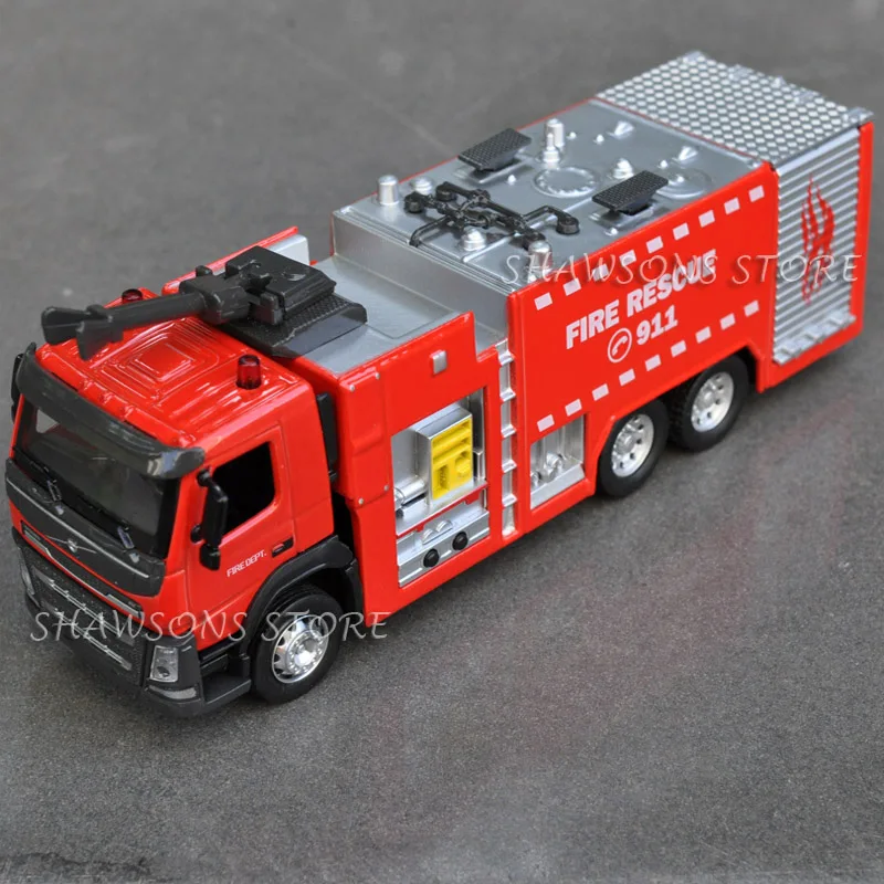 1:50 Diecast металлические модельные игрушки насосная станция с пожарной машиной