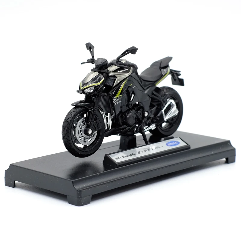 Welly 1:18 Kawwasaki Z1000 Литая модель мотоцикла работоспособная игрушка для детей подарки коллекция игрушек