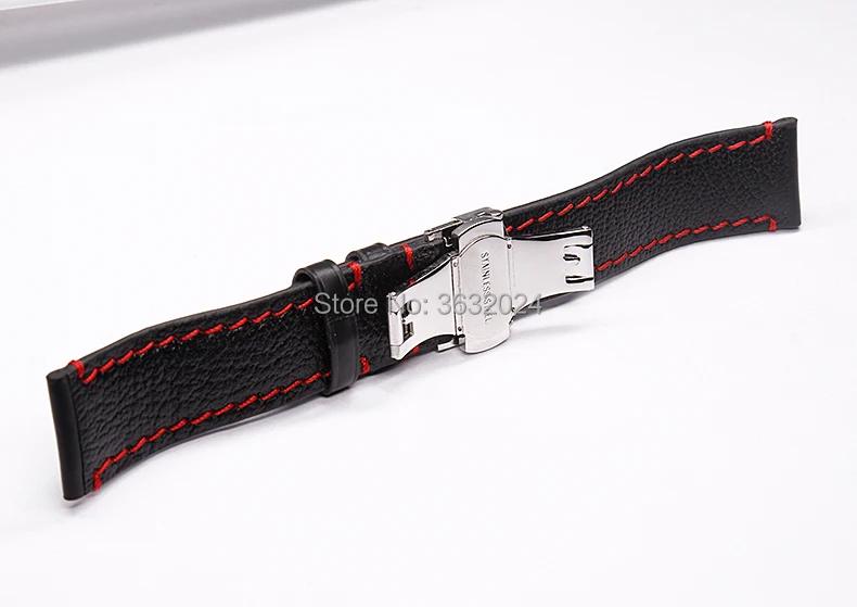 Ремешок для часов из натуральной кожи для ROX Seiko Tudor, мужской и женский ремешок, 20 мм, черный ремешок с пряжкой, аксессуары для часов