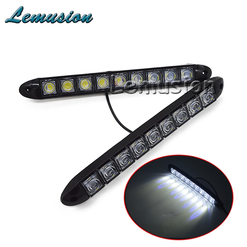 1 пара светодиодный дневные ходовые огни для автомобиля 9 супер яркие фары 12 В