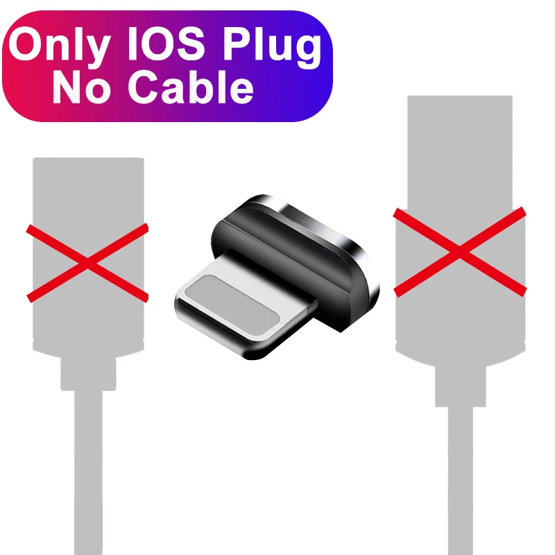 Магнитный usb-кабель Essager для iPhone X 11 Pro Max Xiaomi mi9 9 t, магнитный кабель Micro USB type C для зарядки и передачи данных, зарядное устройство для мобильного телефона - Цвет: IOS Plug No Cable