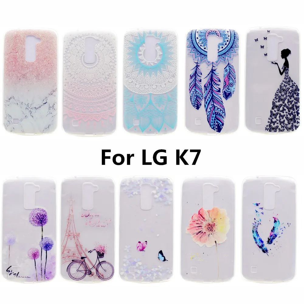 Чехол с узором для девочек LG K7 чехол s Dual SIM X210 MS330 Tribute 5 LS675 мягкая задняя крышка из