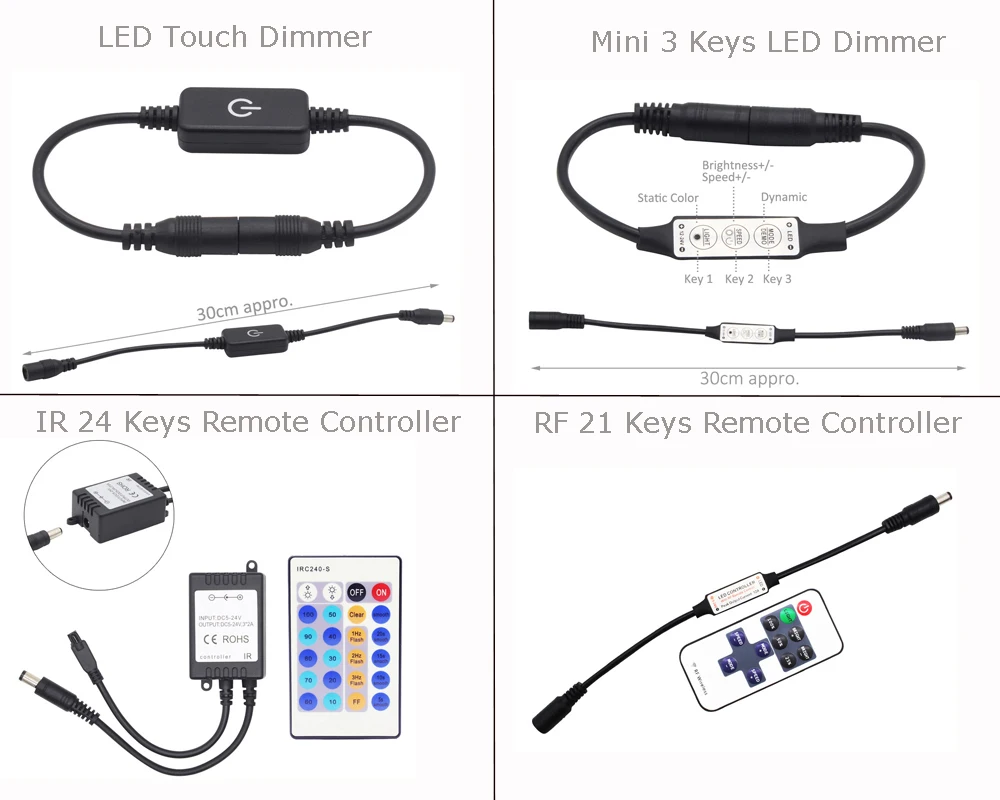 Светодиодная лента с регулируемой яркостью и аккумулятором сенсорный