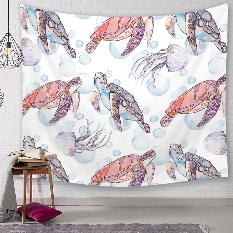 Черепаха стиль гобелены мандаловые одеяла гобелен Небесный индийский Настенное