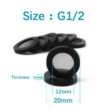 WASOURLF 100 PCS  G1/2  G3/4 DN15 DN20 Shower Head Mesh Shower Rubber Gasket 304 Stainless Steel Filter for Bathroom Sealer