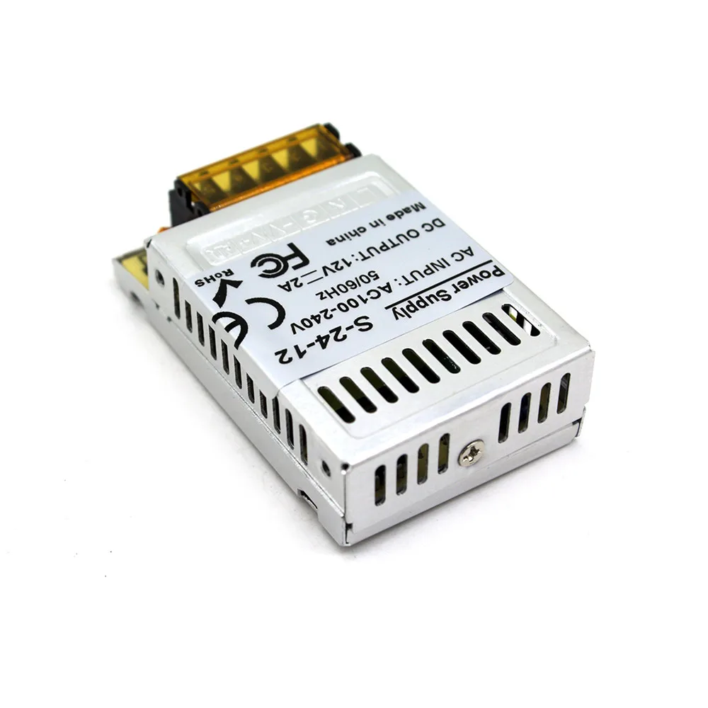 Ультратонкий выключатель питания DC12V 2A 24 W светодиодный трансформатор драйвера 100