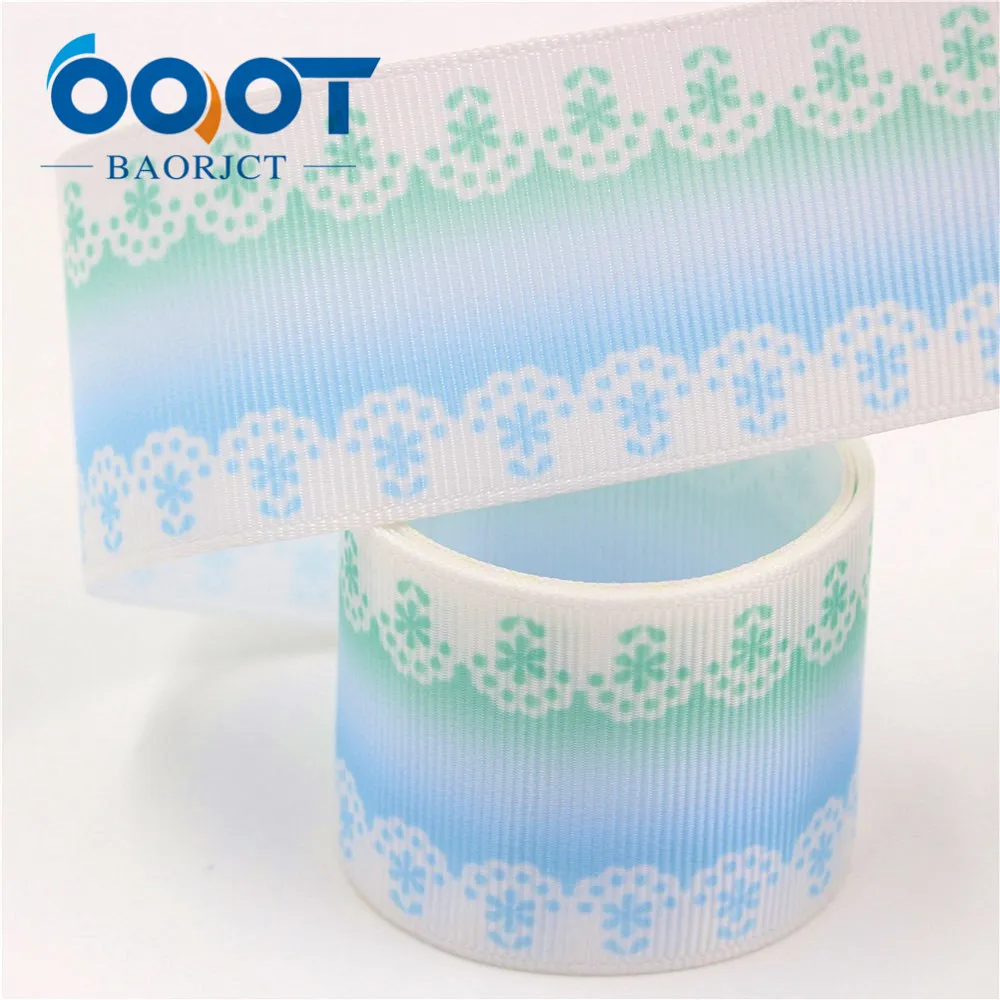 OOOT BAORJCT I-19628-1508 38mm 10yards geometric Thermal transfer Printed grosgrain Ribbons tape crafts bow cap DIY accessories | Дом и сад