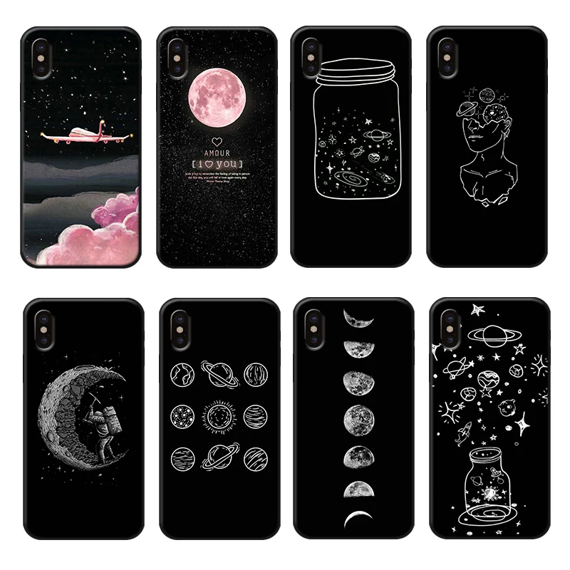 Чехол для телефона Sky Space Planet iphone7 8 Plus роскошный мягкий силиконовый чехол iPhone8 6 6s X
