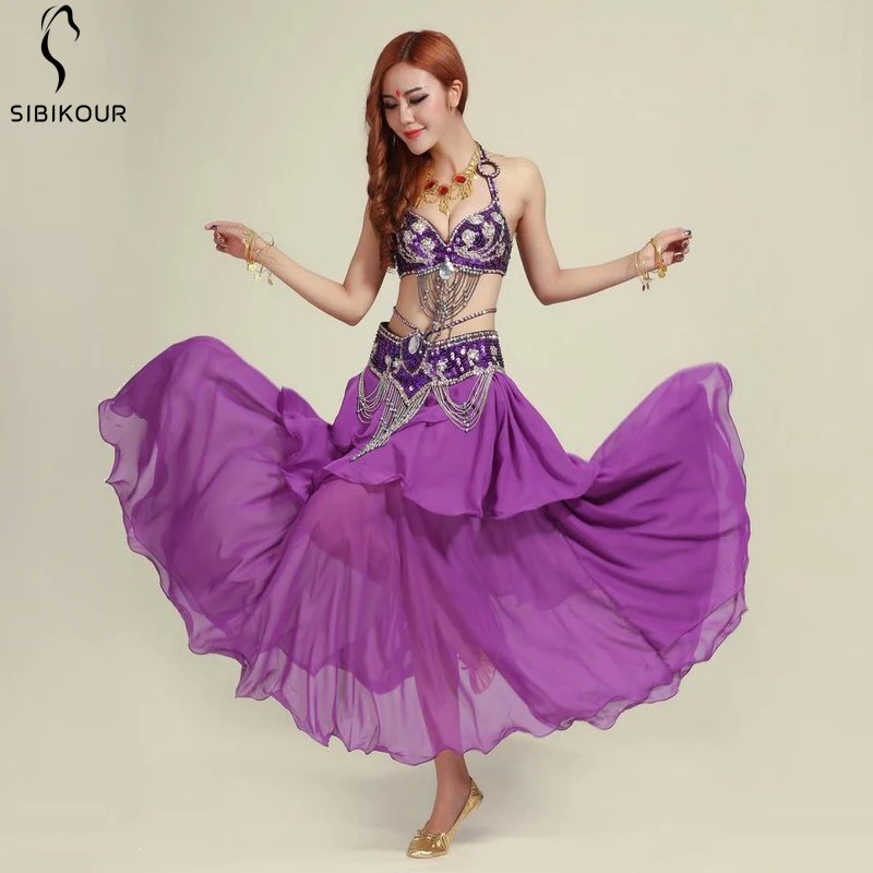 

Women Sexy Belly Dance Costume Bollywood Belly Dance Skirt Bollywood Oriental Outfit Bra Belt Egypt Egyptian Dance Clothes 2019