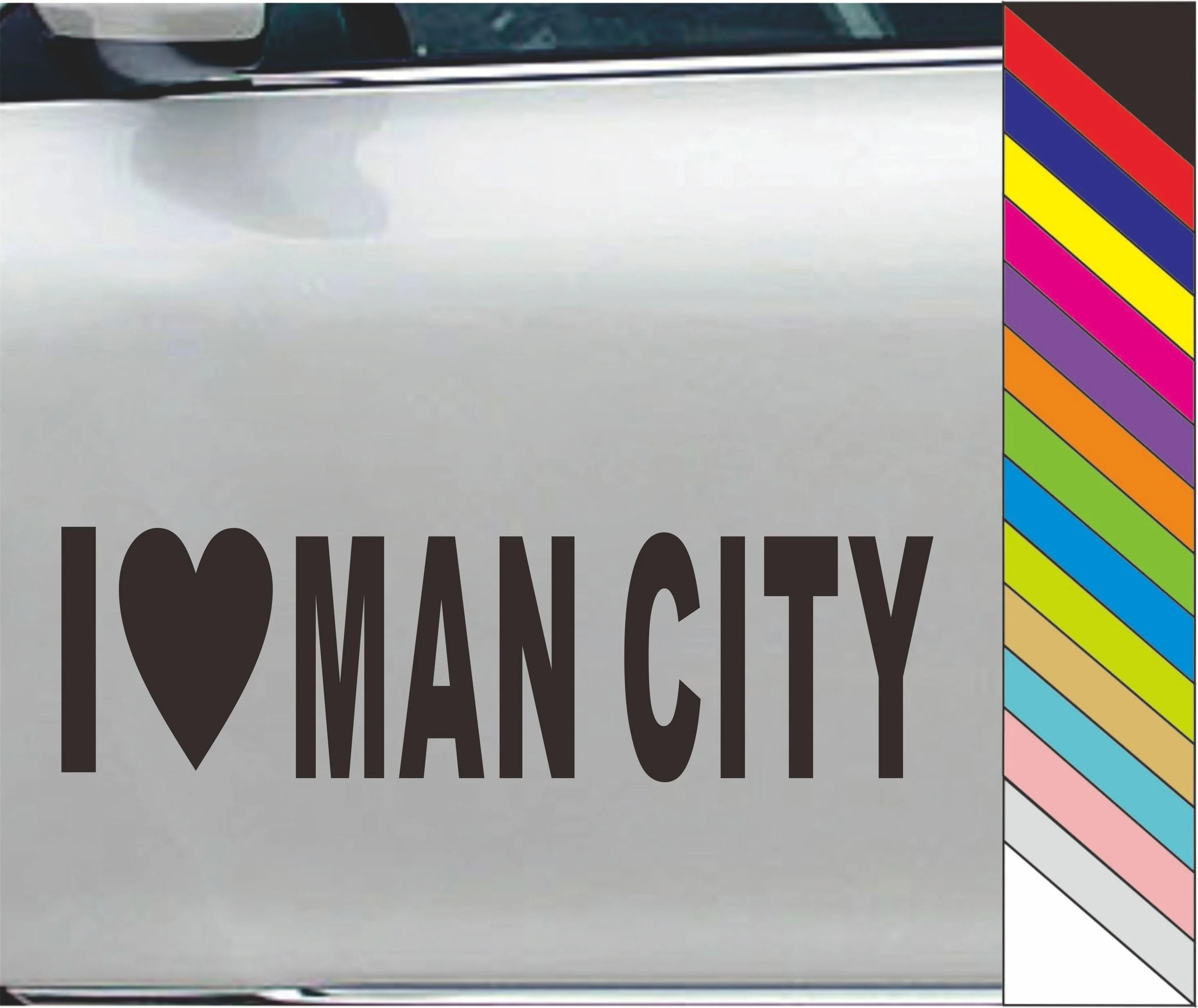 Виниловая наклейка I Love Man City 18 см|Наклейки для творчества| |
