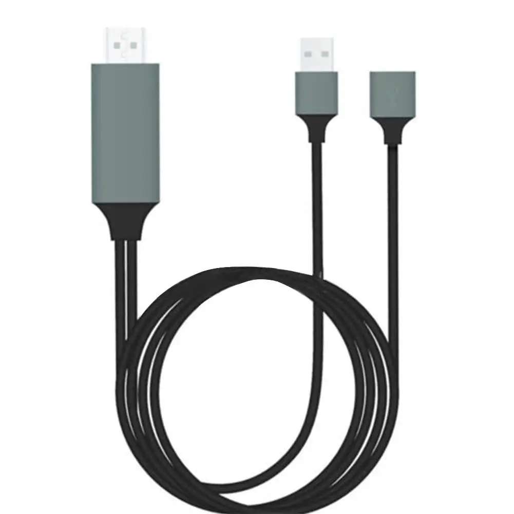 For Apple iPad iPhone X 8 7 6 Plus 6S 1M MHL to HDMI Adapter Micro USB 1080P HD TV Cable Adapters IOS Android PC | Электроника