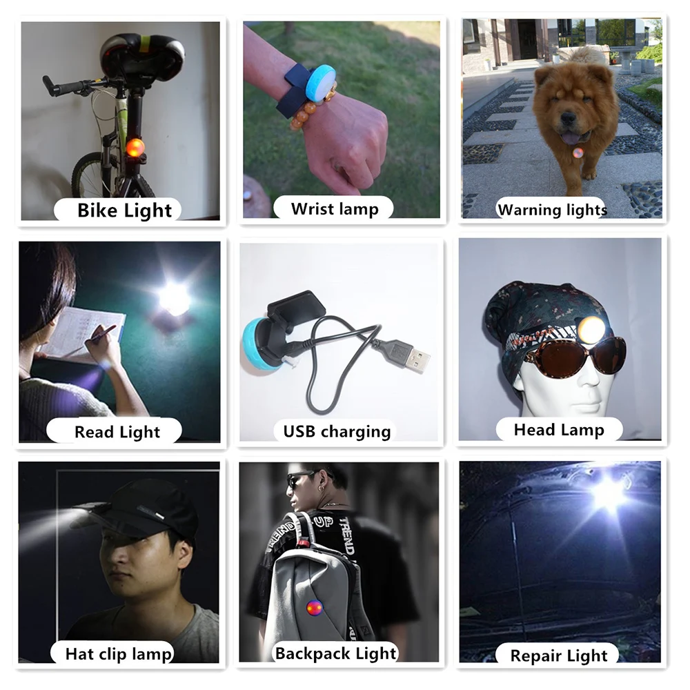 

Super Bright USB Rechargeable Wrist LED Light Waterproof LED Flashlight Wristlight for Running Biking Mountain Climbing Camping