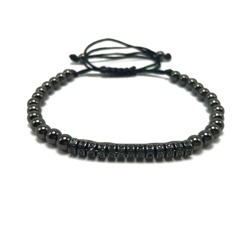 1 шт. новый бренд высокое качество 5 мм медные бусины с черным Cz изогнутые Длинные