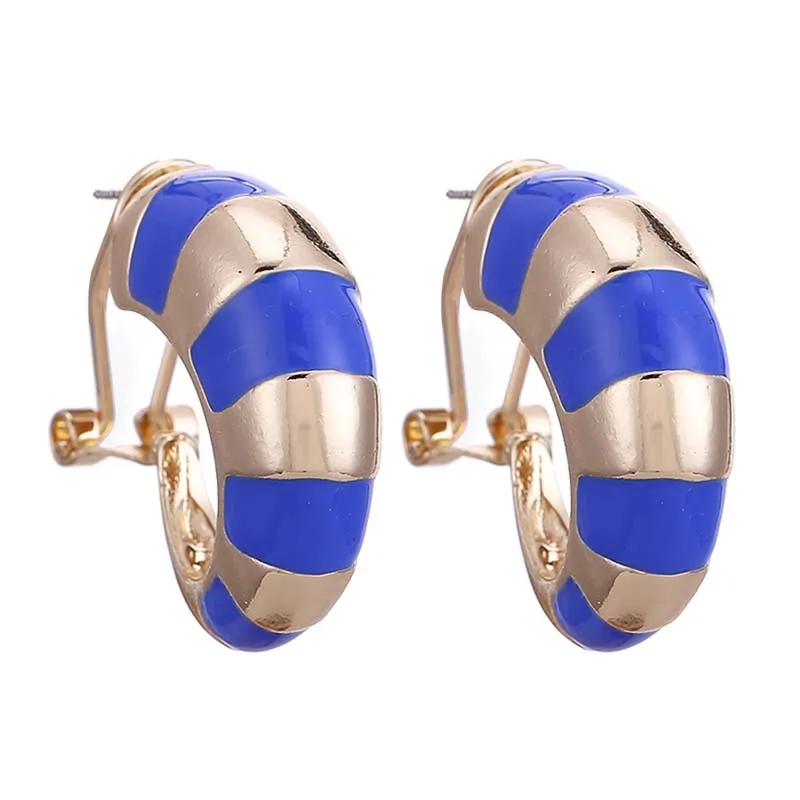 E1052 Sapphire Sehuoran Oorbellen, Модные Ювелирные серьги-гвоздики для женщин, трендовые масляные серьги, богемные серьги из цинкового сплава, массивные серьги - Окраска металла: E1052 Sapphire