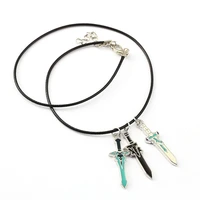 ms jewelry sword art online choker necklace elucidator dark repulsor pendant men women gift anime accessories